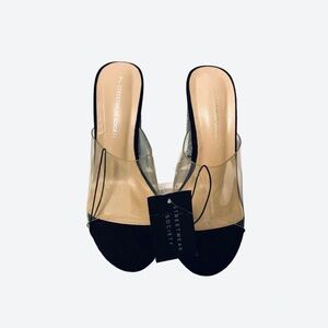 Streetwear society women’s black and sliver heels 4 inches